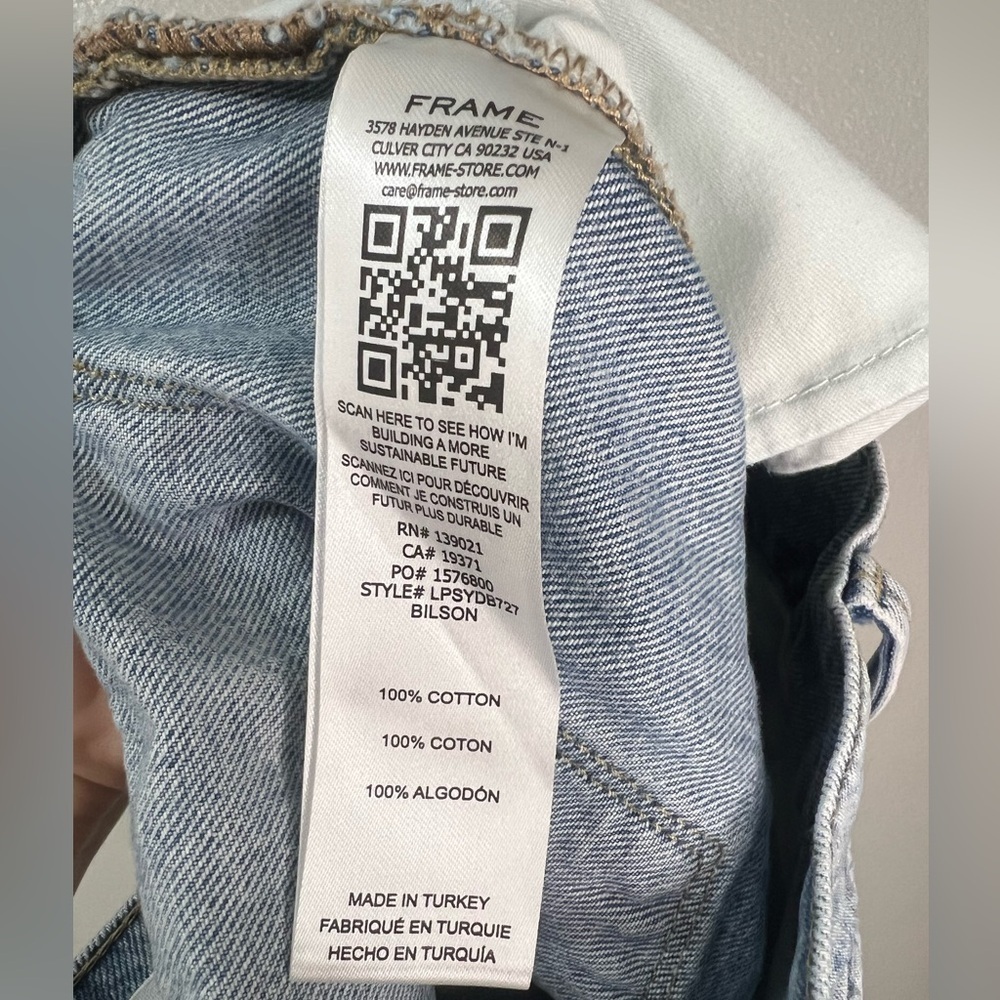 FRAME Le Sylvie Slender Straight Jeans Size 28 - Picture 7 of 12
